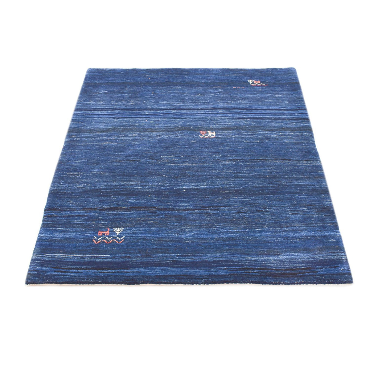 Alfombra Gabbeh - Loribaft Persa - 143 x 119 cm - azul oscuro