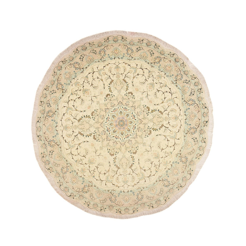 Alfombra Persa - Tabriz - Prima redondo  - 200 x 200 cm - arena