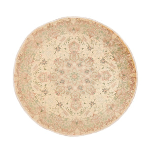 Alfombra Persa - Tabriz - Real redondo  - 200 x 200 cm - beige