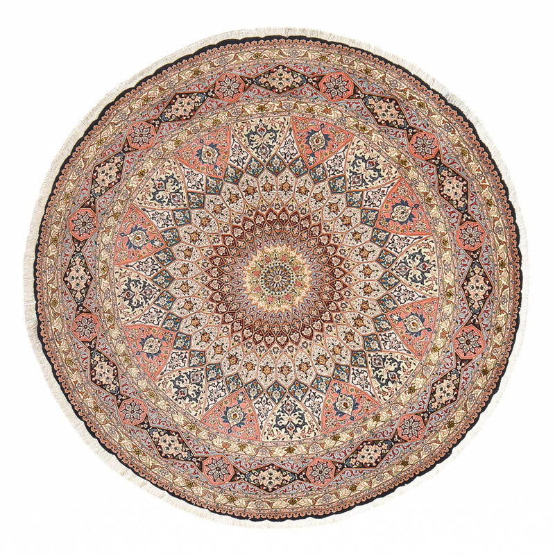Alfombra Persa - Tabriz - Real redondo  - 250 x 250 cm - multicolor