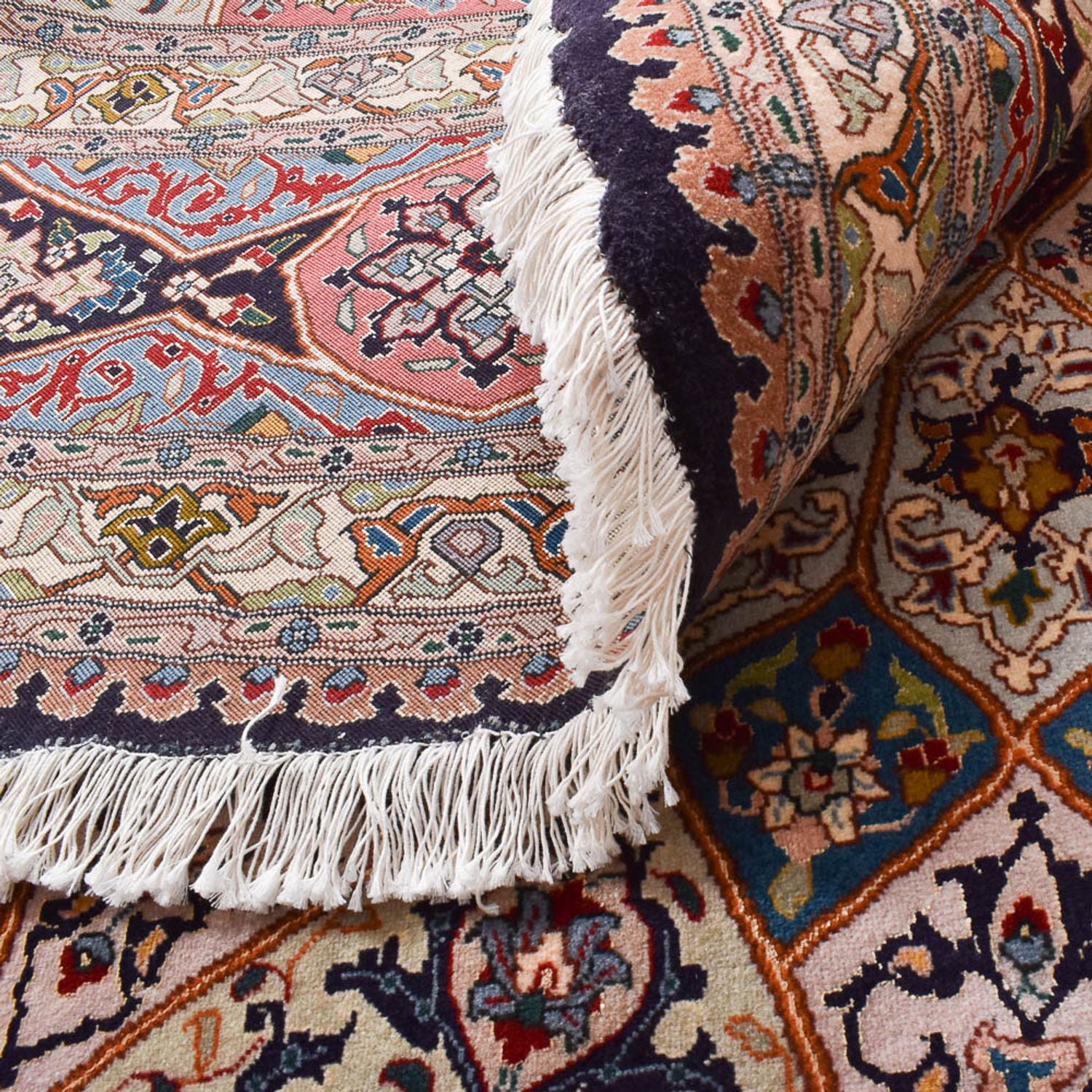 Alfombra Persa - Tabriz - Real redondo  - 250 x 250 cm - multicolor