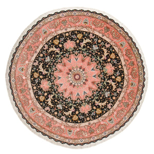 Alfombra Persa - Tabriz - Prima redondo  - 250 x 250 cm - azul oscuro