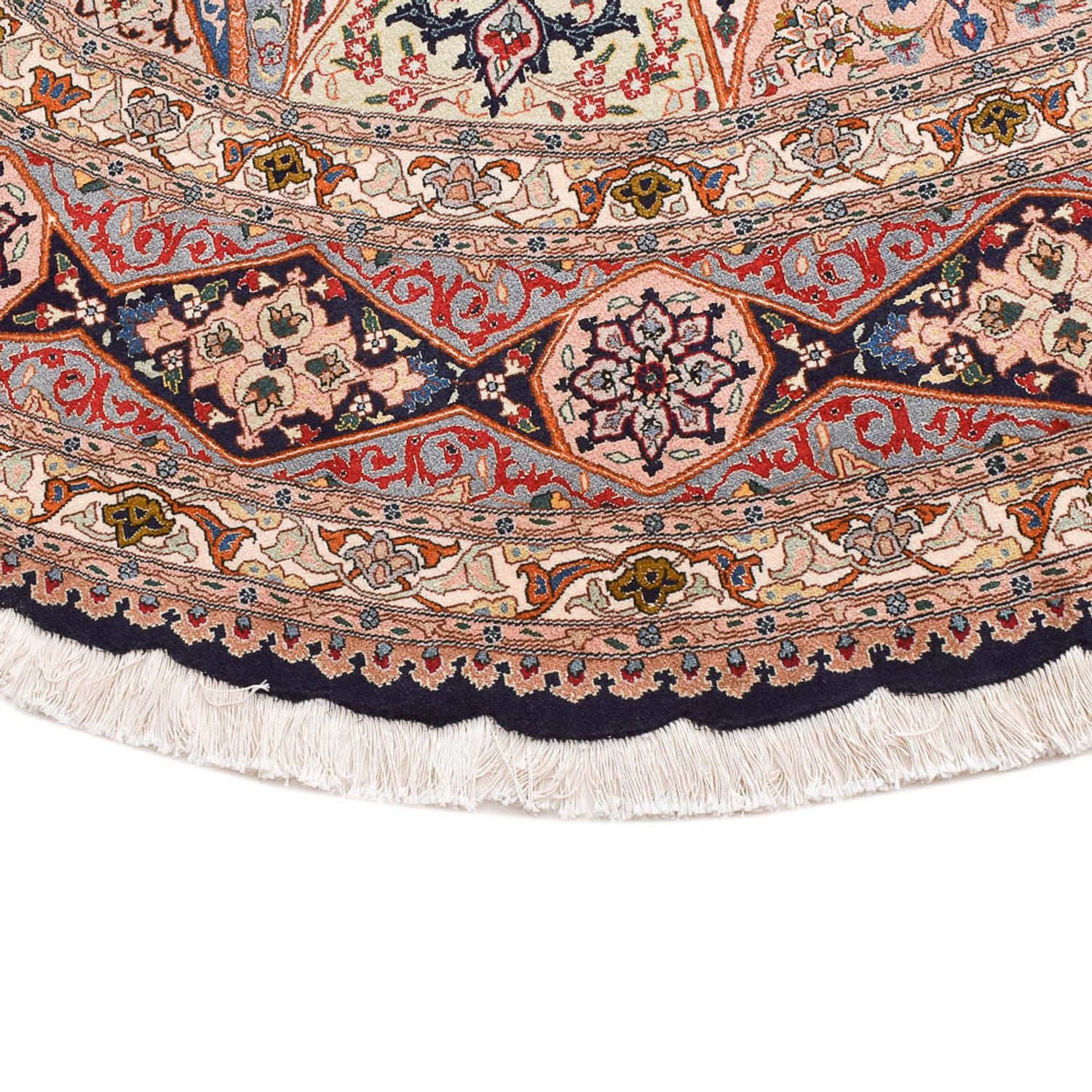 Alfombra Persa - Tabriz - Real redondo  - 250 x 250 cm - rojo claro