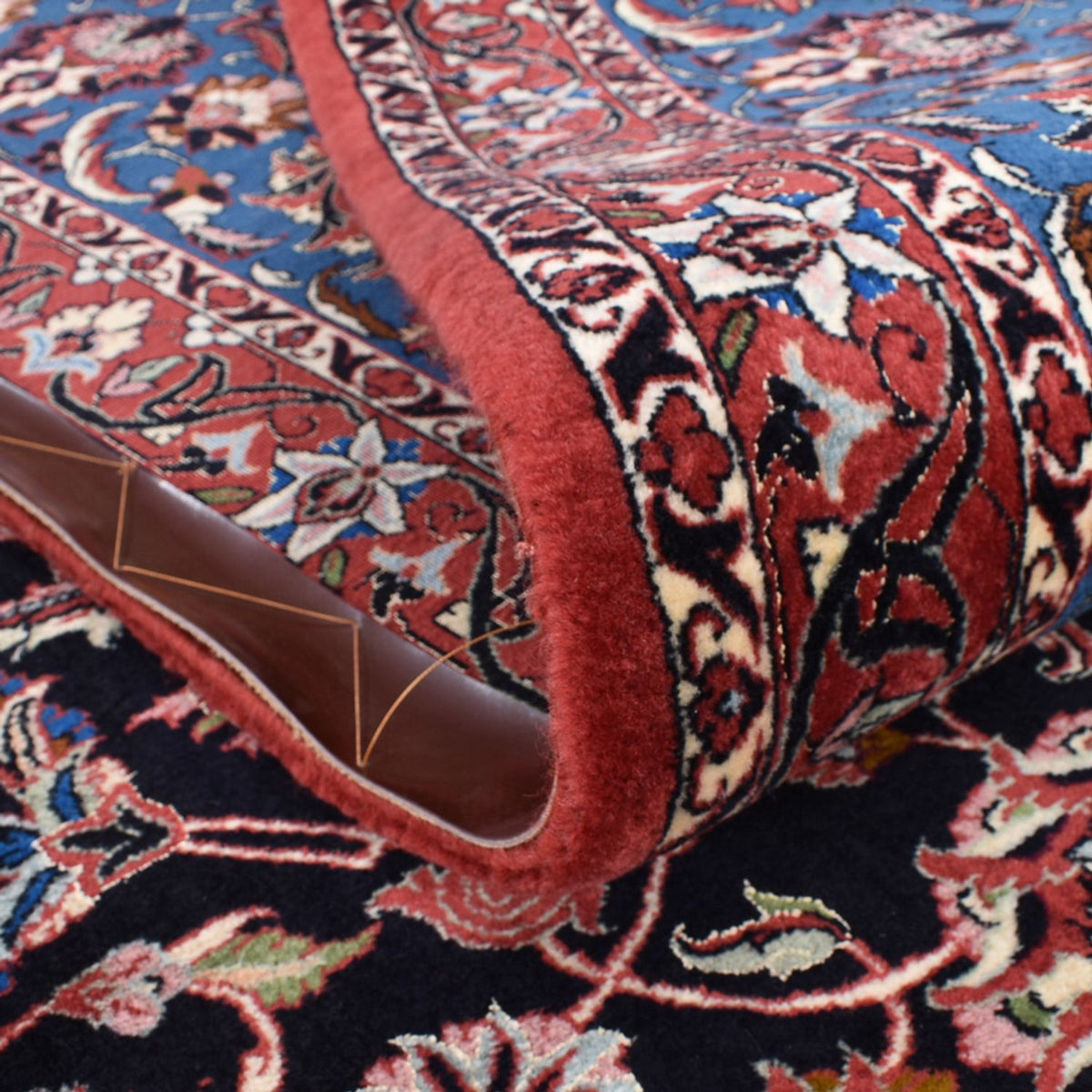 Alfombra persa - Bidjar - 402 x 307 cm - azul oscuro