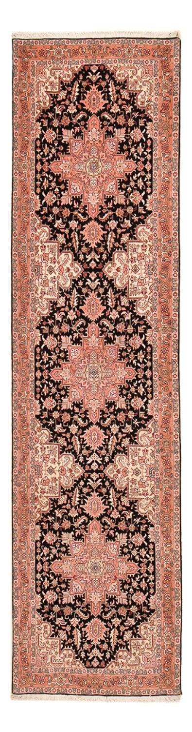 Alfombra de pasillo Alfombra Persa - Tabriz - Real - 352 x 90 cm - rojo claro