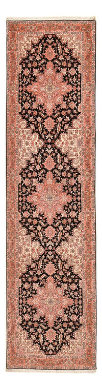 Alfombra de pasillo Alfombra Persa - Tabriz - Real - 352 x 90 cm - rojo claro