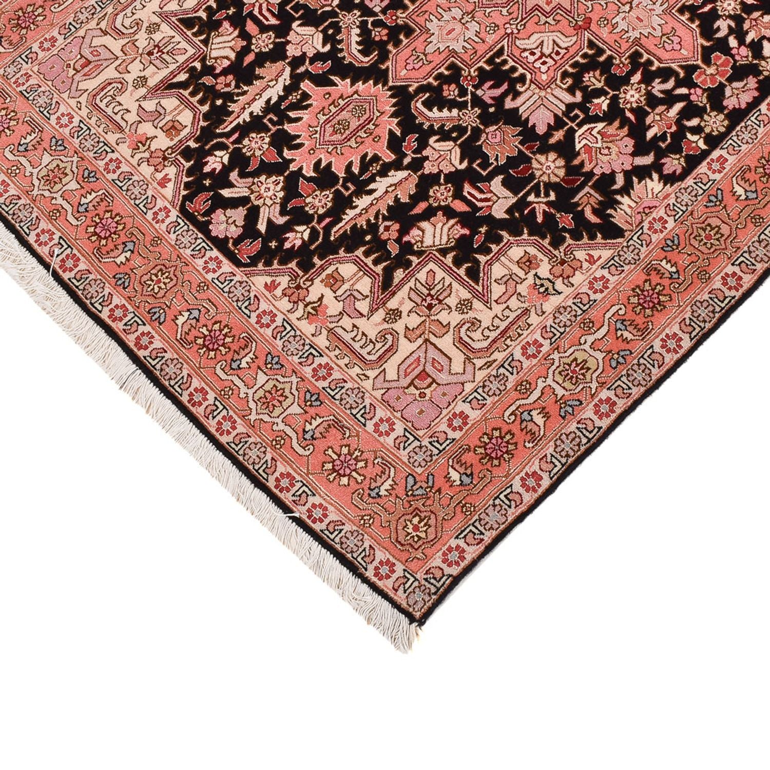 Alfombra de pasillo Alfombra Persa - Tabriz - Real - 352 x 90 cm - rojo claro
