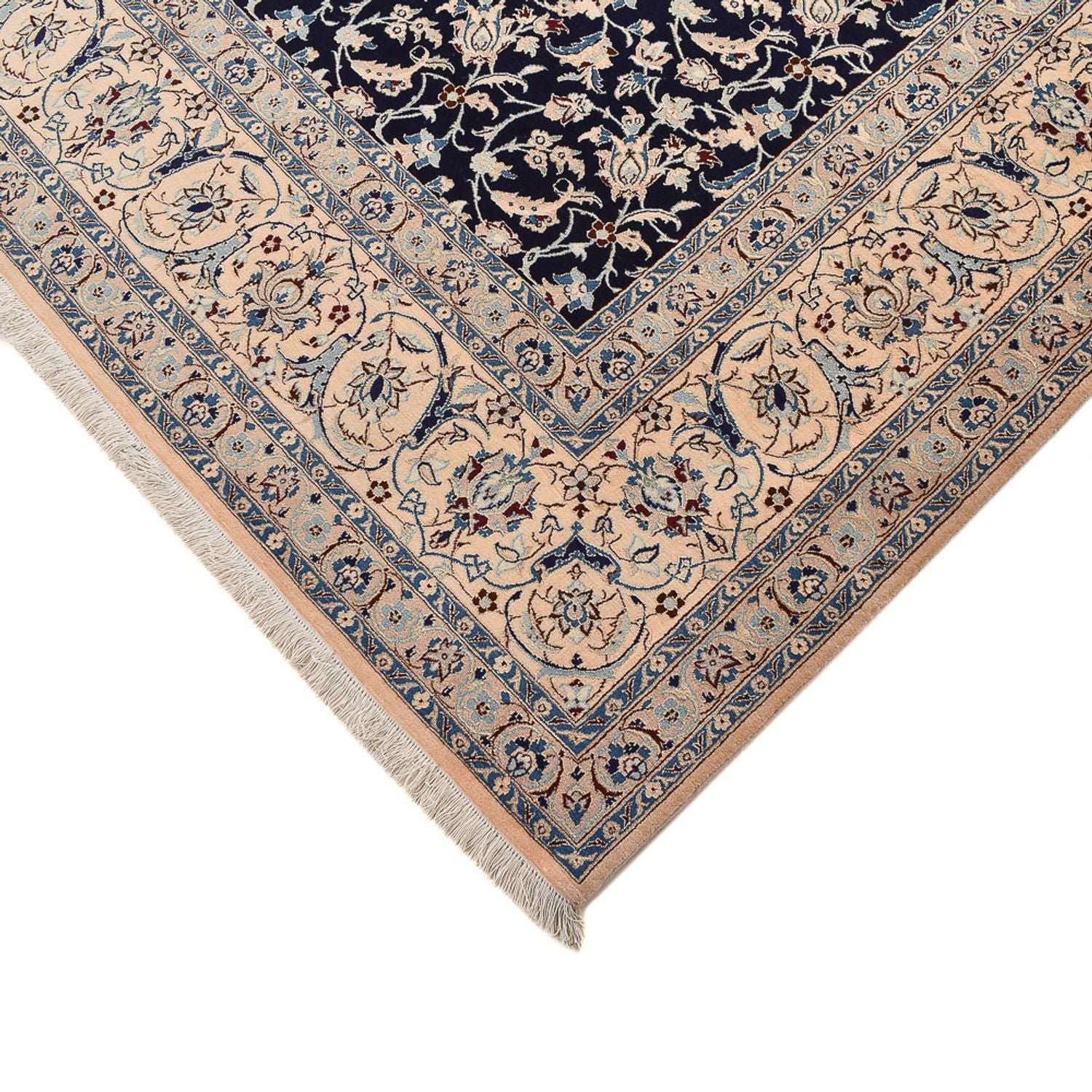 Alfombra Persa - Nain - Prima - 351 x 253 cm - azul oscuro