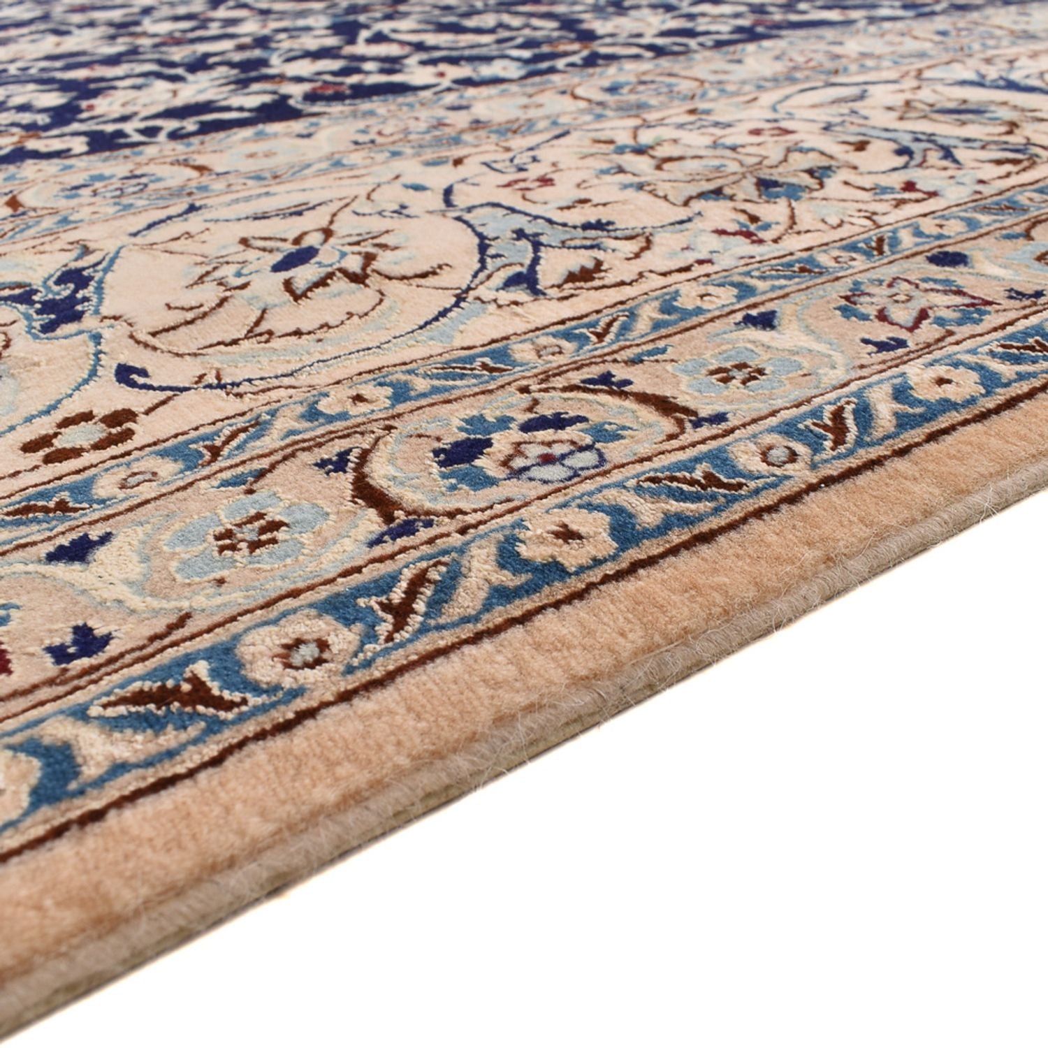 Alfombra Persa - Nain - Prima - 351 x 253 cm - azul oscuro