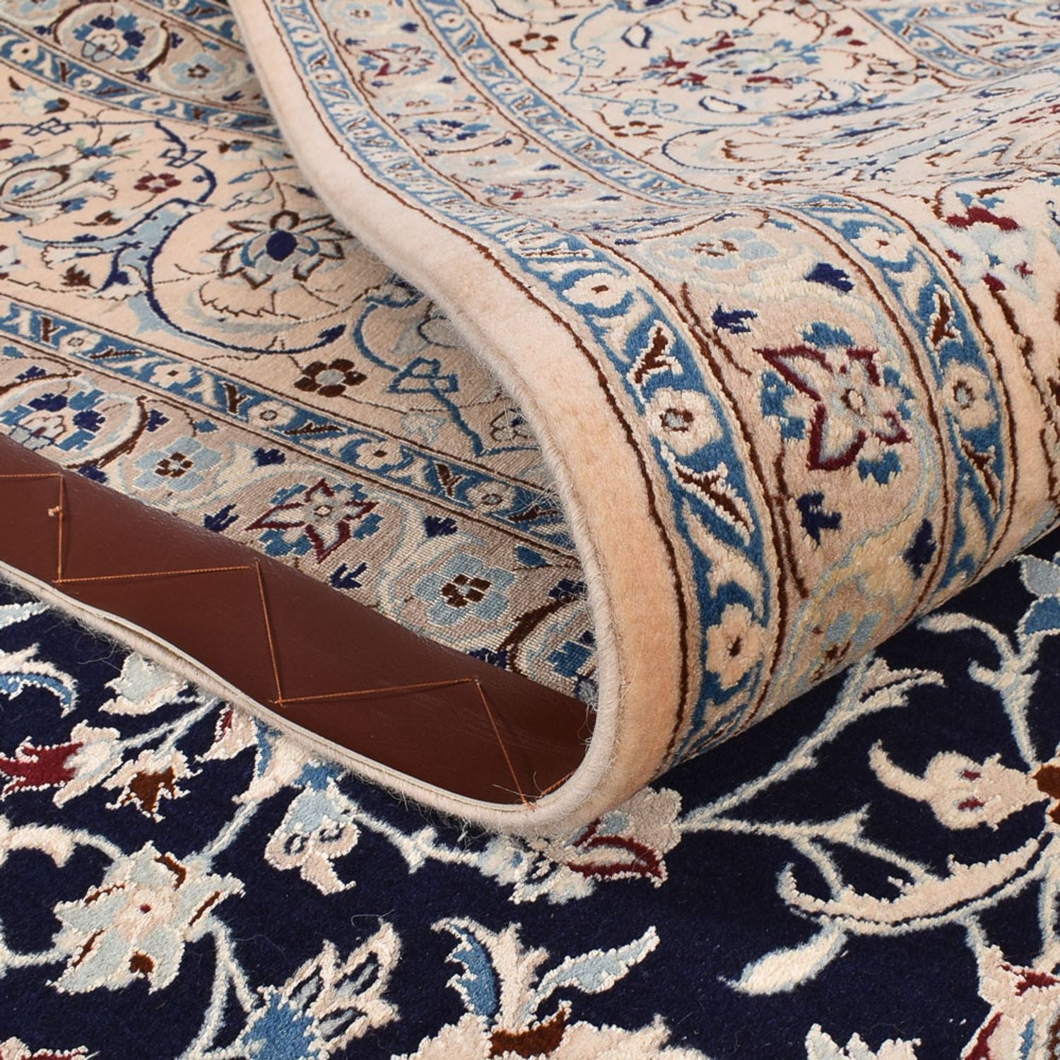Alfombra Persa - Nain - Prima - 351 x 253 cm - azul oscuro