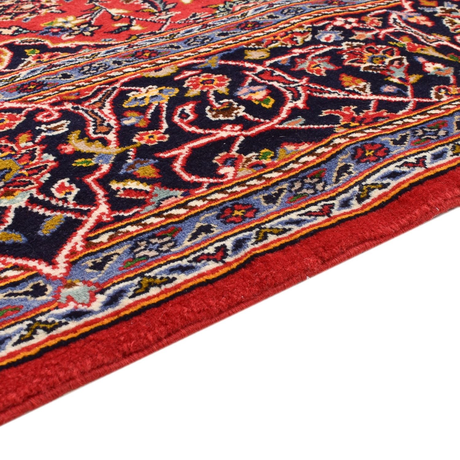 Alfombra persa - Keshan - 225 x 141 cm - rojo