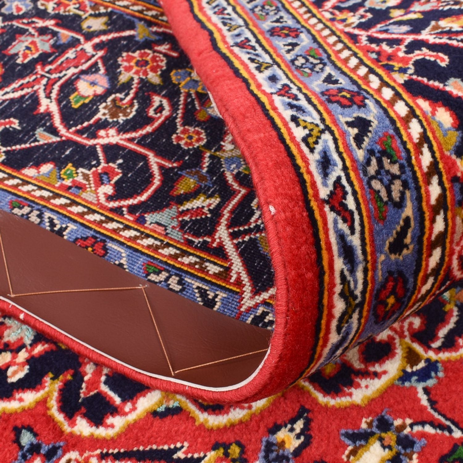 Alfombra persa - Keshan - 225 x 141 cm - rojo