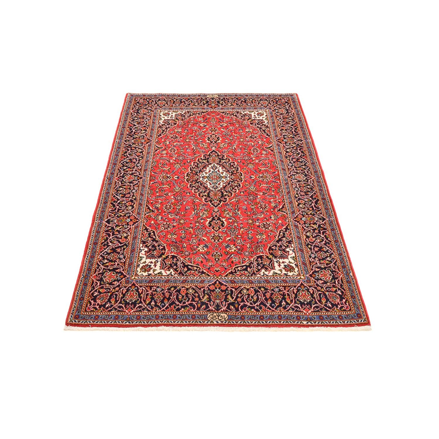 Alfombra persa - Keshan - 225 x 141 cm - rojo