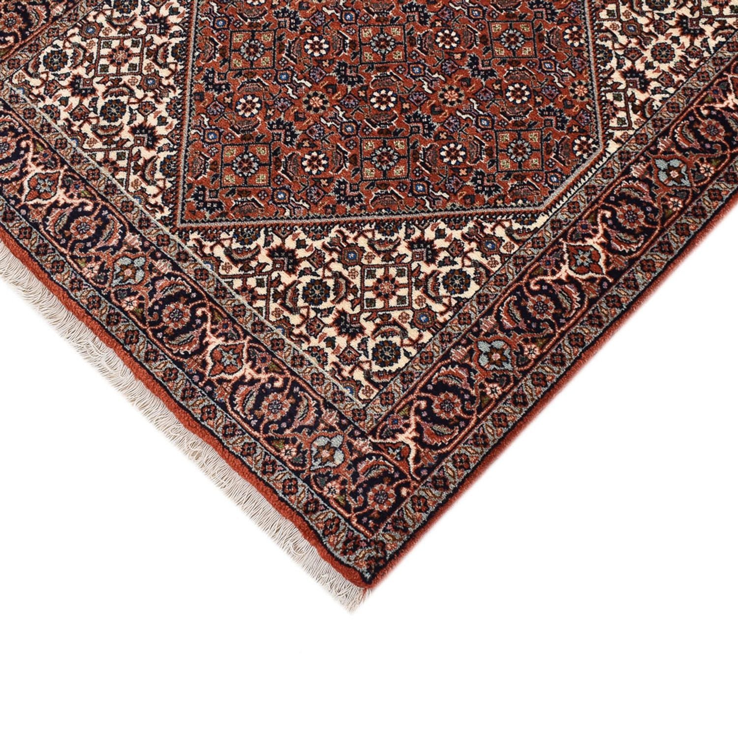 Alfombra de pasillo Alfombra persa - Bidjar - 377 x 83 cm - óxido