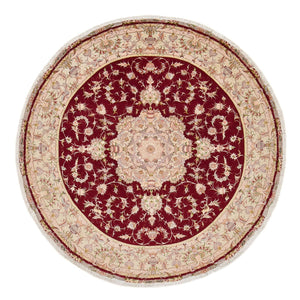 Alfombra Persa - Tabriz - Real redondo  - 245 x 245 cm - rojo