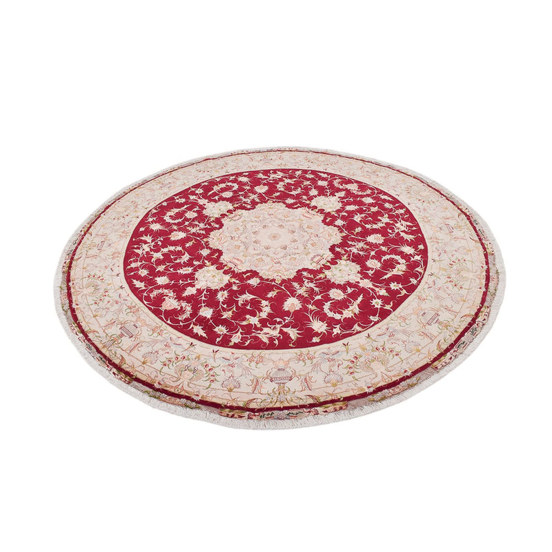 Alfombra Persa - Tabriz - Real redondo  - 245 x 245 cm - rojo
