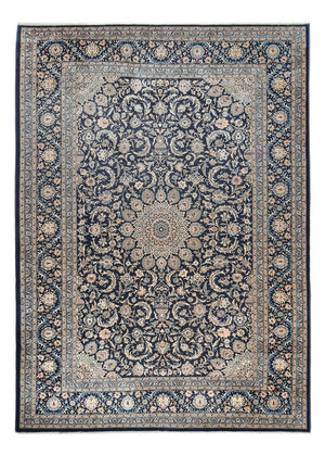 Alfombra persa - Clásica - 346 x 248 cm - azul oscuro