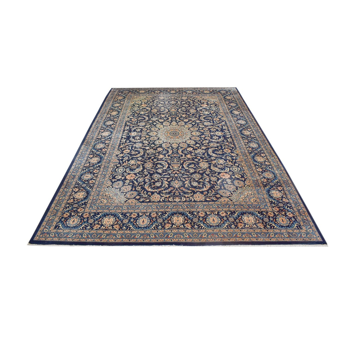 Alfombra persa - Clásica - 346 x 248 cm - azul oscuro