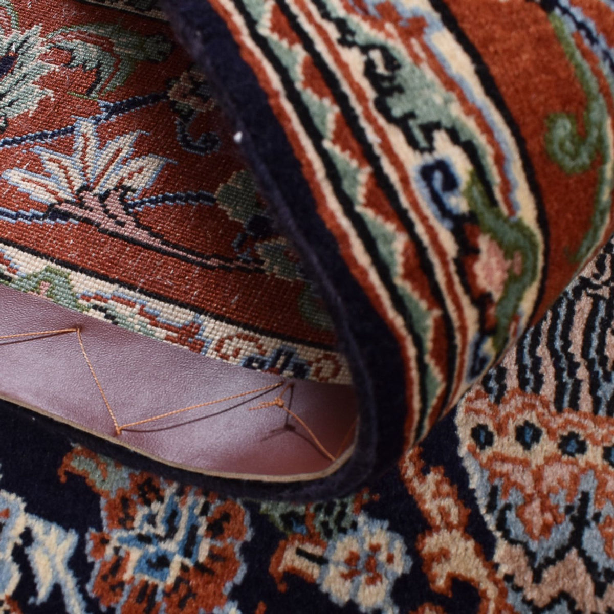 Alfombra Persa - Ghom - Royal - 208 x 137 cm - beige oscuro