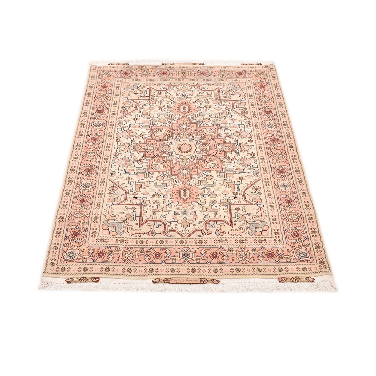 Alfombra Persa - Tabriz - Real - 151 x 106 cm - beige claro
