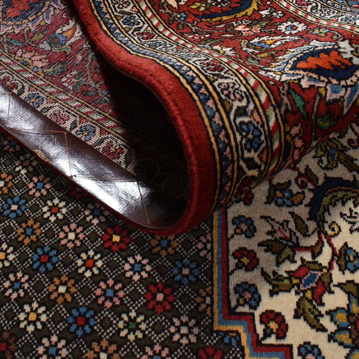 Alfombra persa - Nómada - 320 x 214 cm - azul oscuro