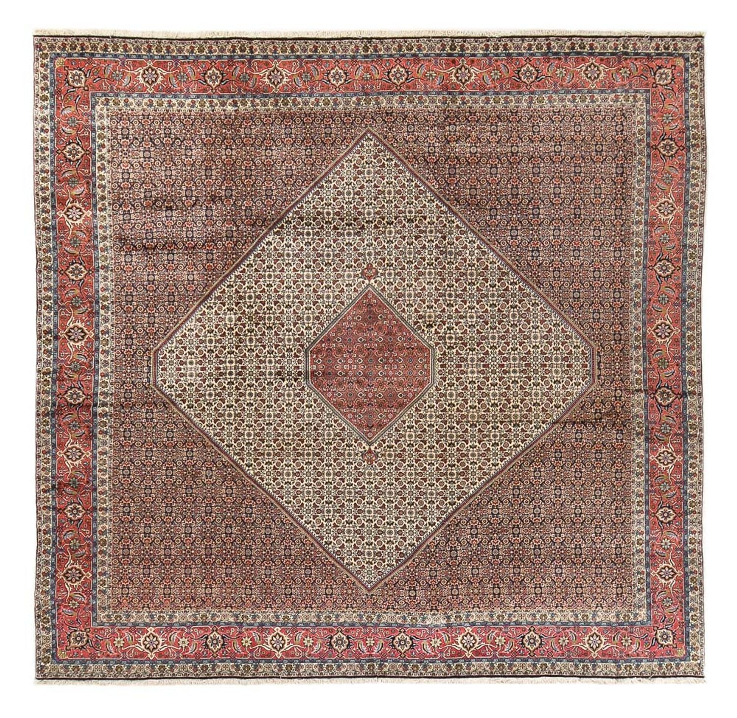 Alfombra persa - Bidjar cuadrado  - 400 x 400 cm - óxido