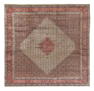 Alfombra persa - Bidjar cuadrado  - 400 x 400 cm - óxido