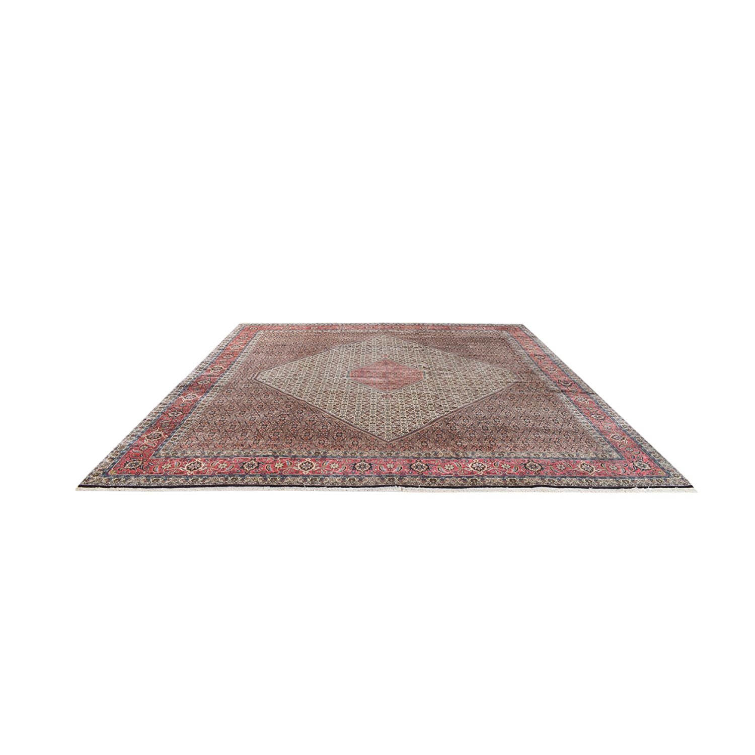 Alfombra persa - Bidjar cuadrado  - 400 x 400 cm - óxido
