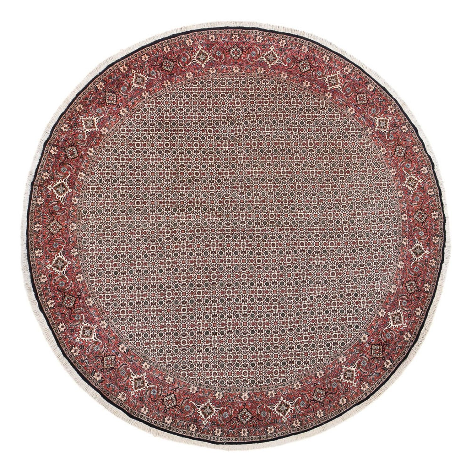 Alfombra persa - Bidjar redondo  - 300 x 300 cm - rojo claro