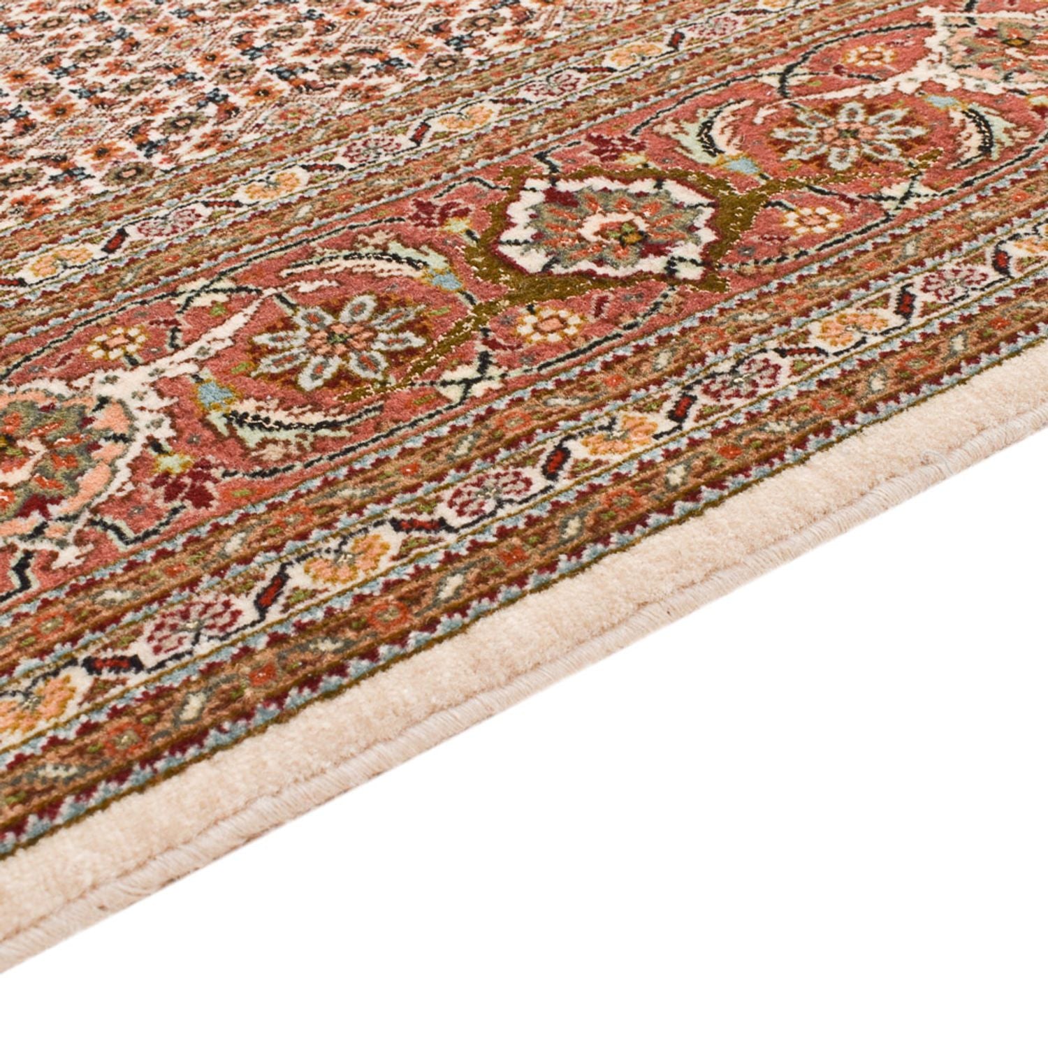 Alfombra de pasillo Alfombra Persa - Tabriz - Real - 405 x 153 cm - óxido