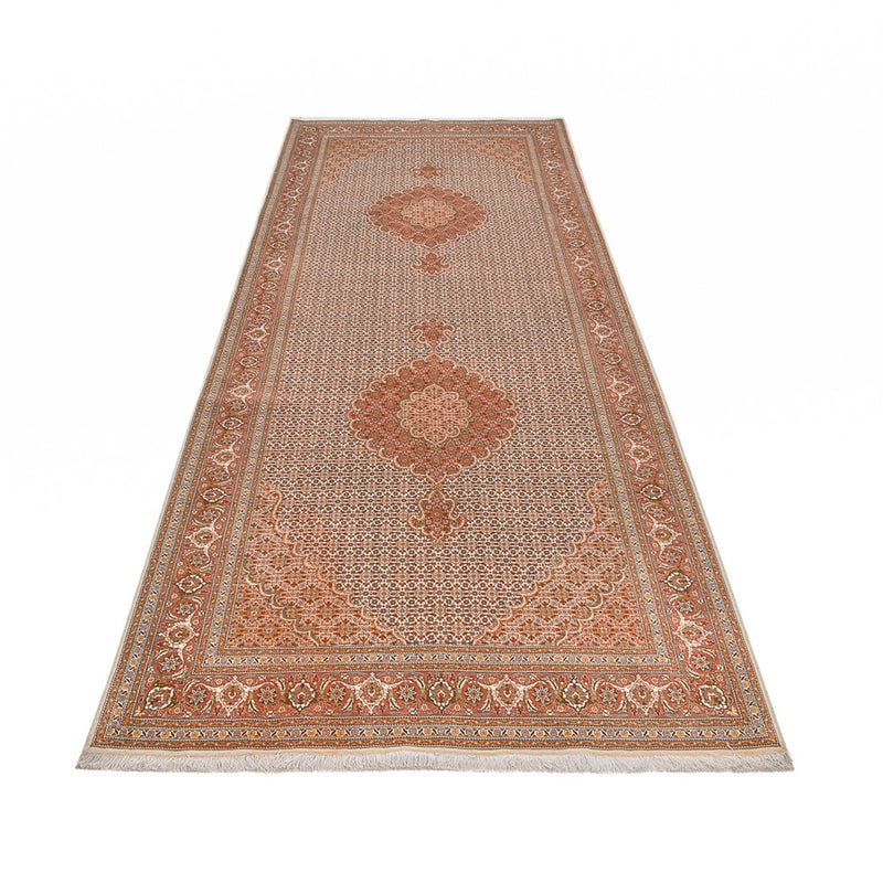 Alfombra de pasillo Alfombra Persa - Tabriz - Real - 405 x 153 cm - óxido