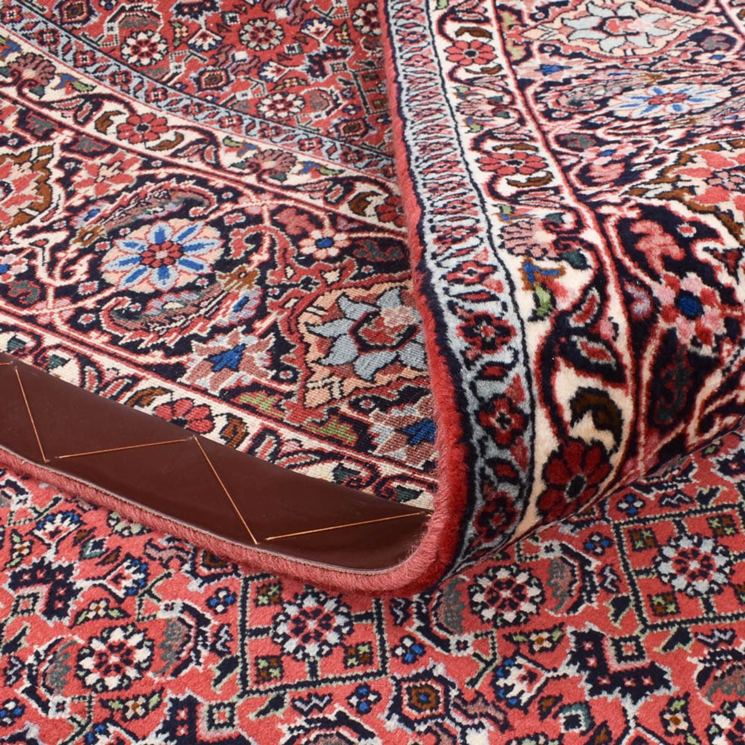 Alfombra de pasillo Alfombra persa - Bidjar - 395 x 202 cm - óxido