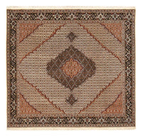 Alfombra Persa - Tabriz - Real cuadrado  - 203 x 195 cm - beige oscuro