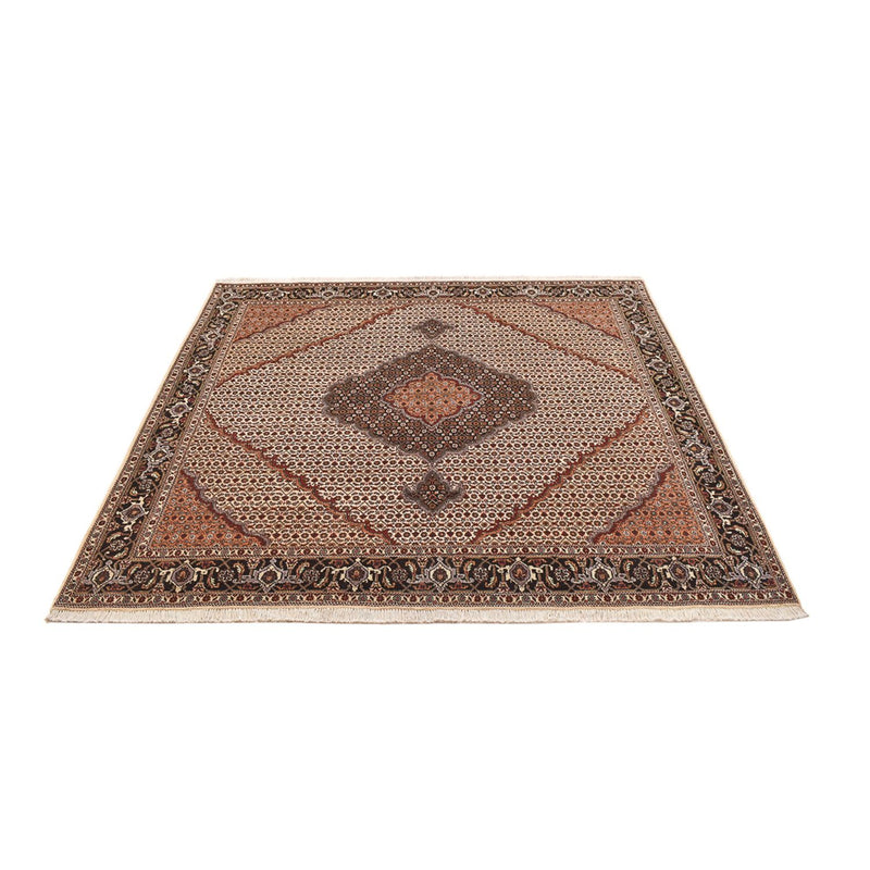 Alfombra Persa - Tabriz - Real cuadrado  - 203 x 195 cm - beige oscuro