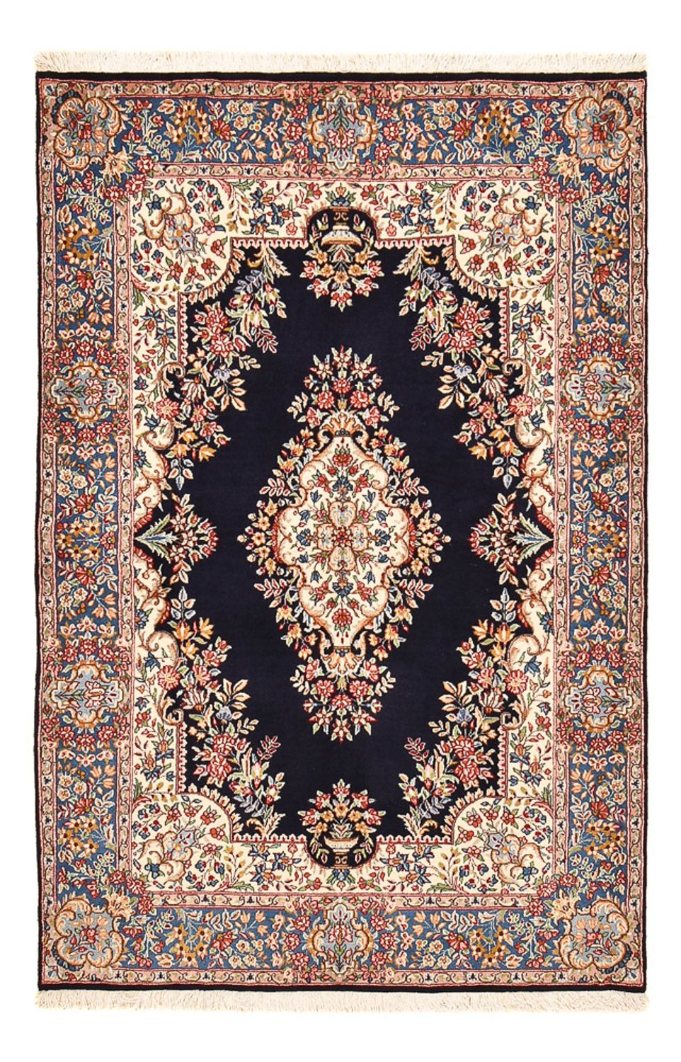 Alfombra persa - Real - 200 x 130 cm - azul oscuro