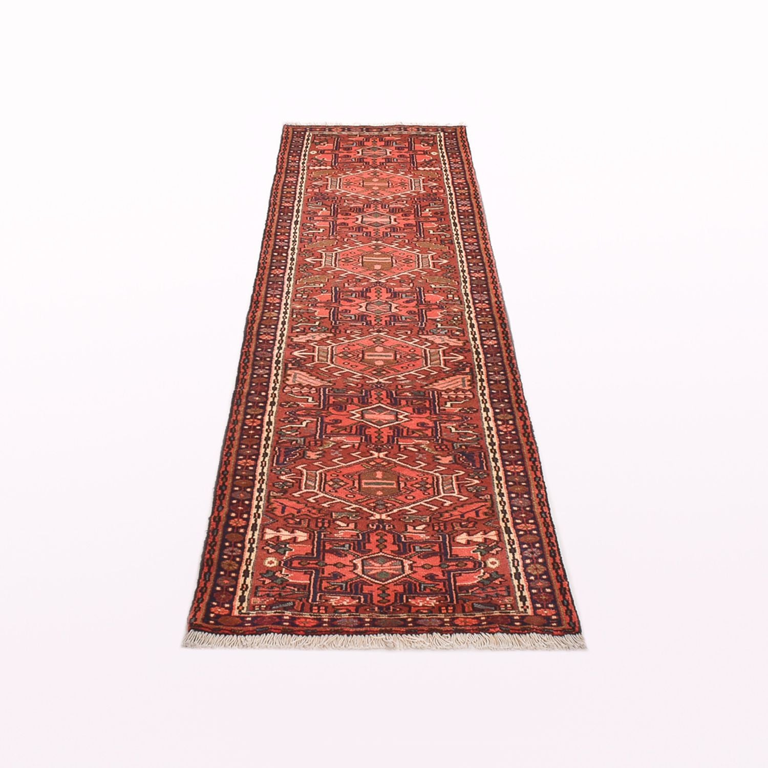 Alfombra de pasillo Alfombra persa - Nómada - 281 x 78 cm - rojo claro