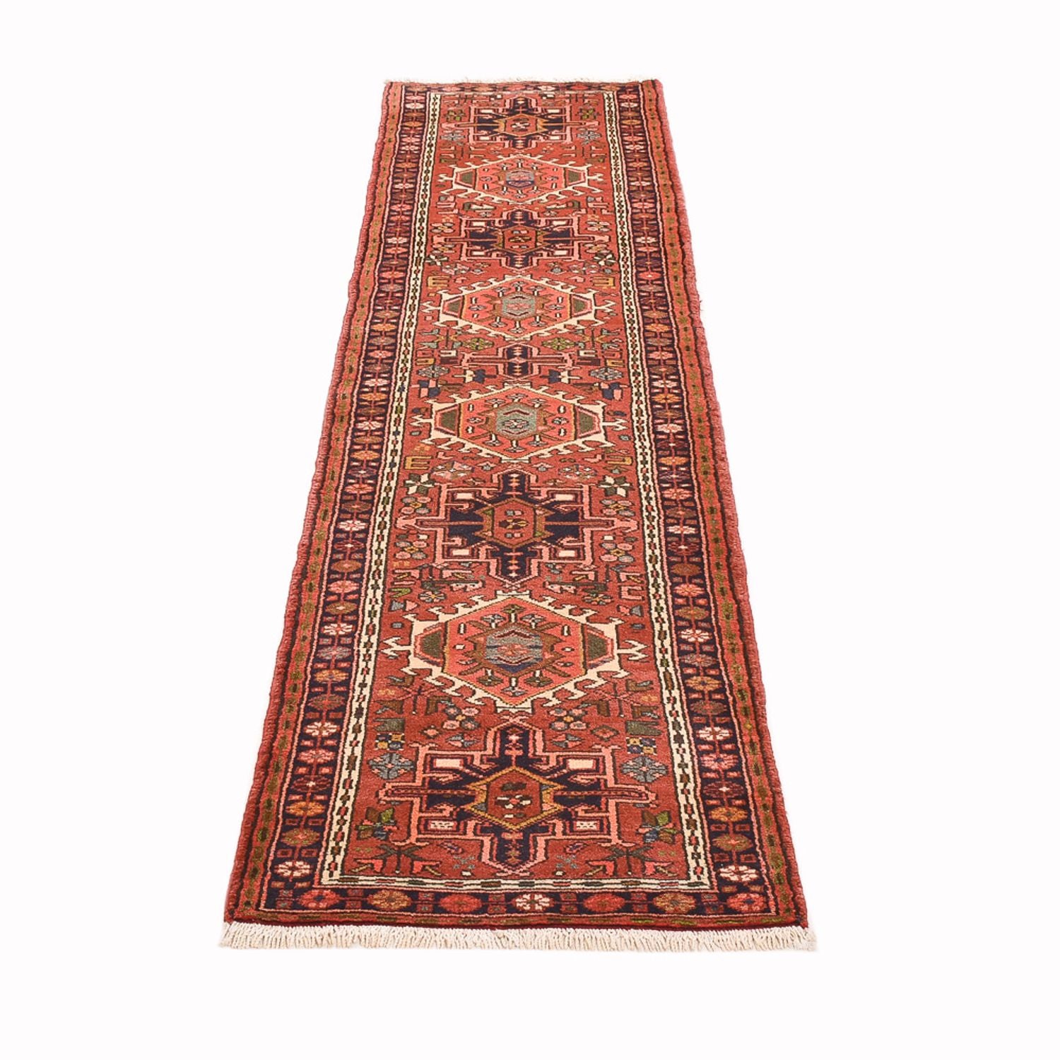 Alfombra de pasillo Alfombra persa - Nómada - 277 x 70 cm - rojo claro