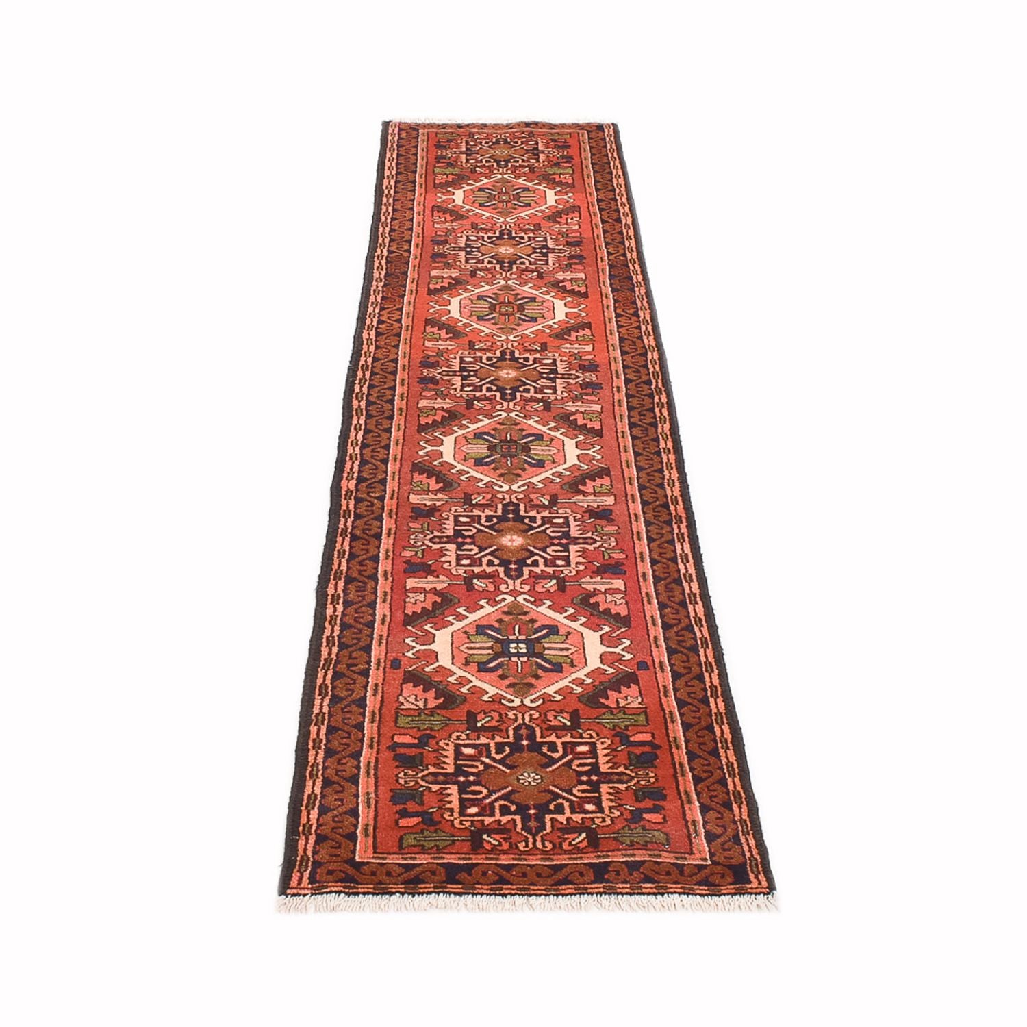 Alfombra de pasillo Alfombra persa - Nómada - 286 x 68 cm - rojo claro