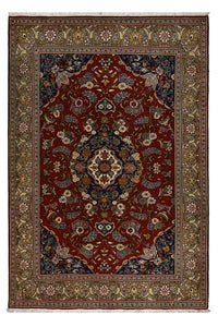 Alfombra persa - Real - 285 x 198 cm - rojo oscuro