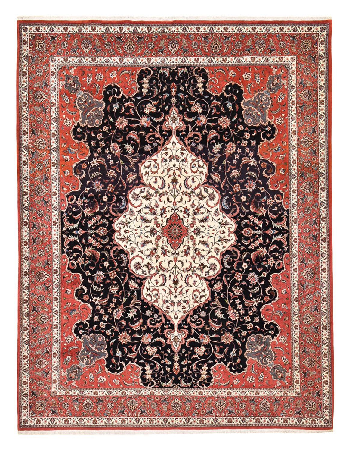 Alfombra persa - Bidjar - 380 x 296 cm - azul oscuro
