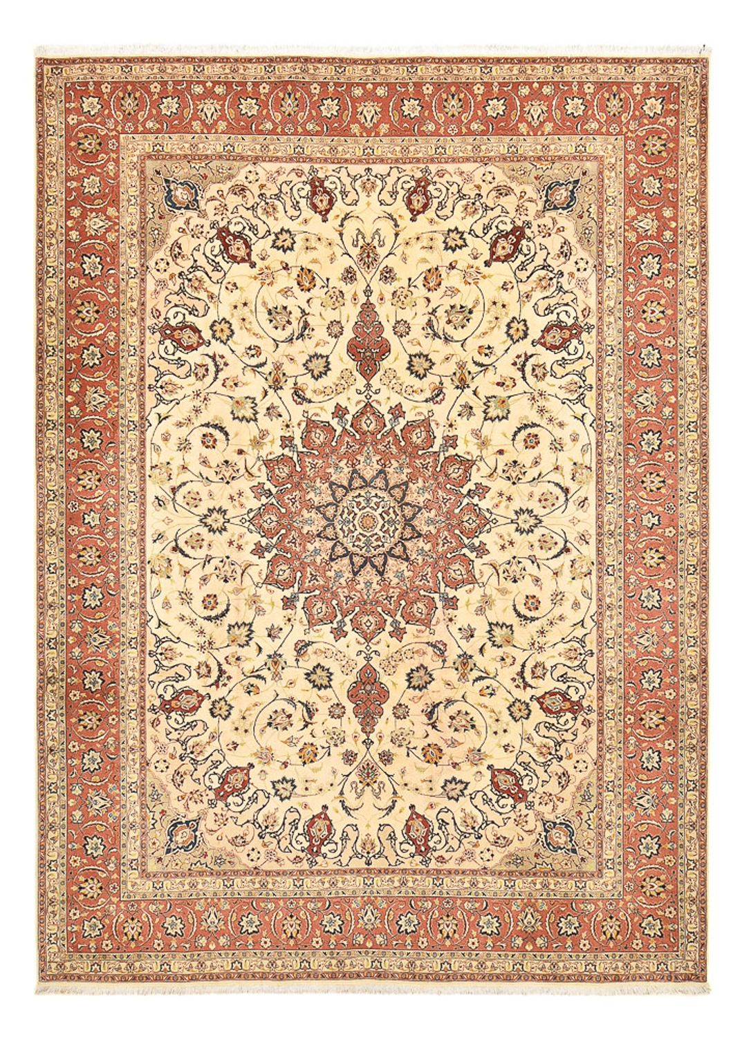 Alfombra Persa - Tabriz - Real - 358 x 250 cm - beige claro