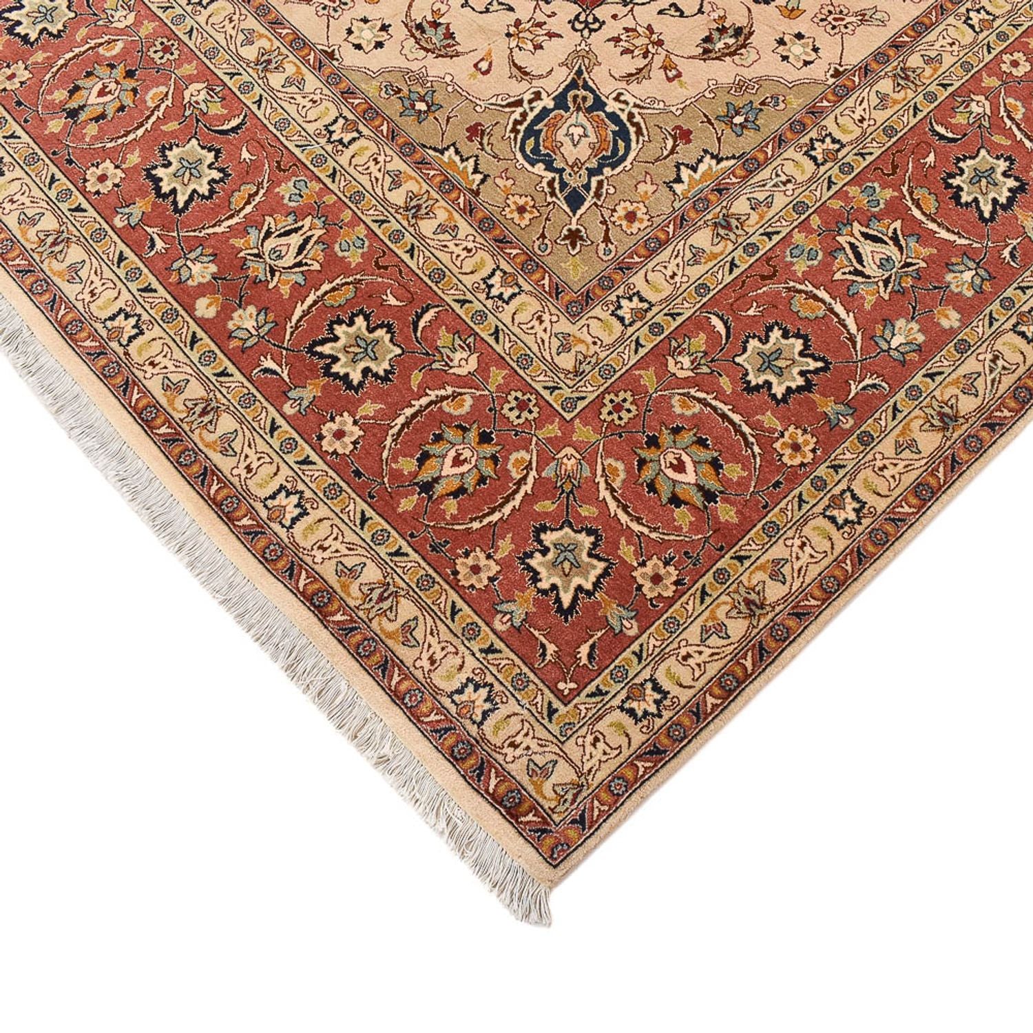 Alfombra Persa - Tabriz - Real - 358 x 250 cm - beige claro