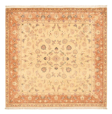 Alfombra Persa - Tabriz - Real cuadrado  - 207 x 202 cm - beige claro