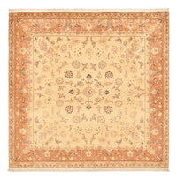 Alfombra Persa - Tabriz - Real cuadrado  - 207 x 202 cm - beige claro