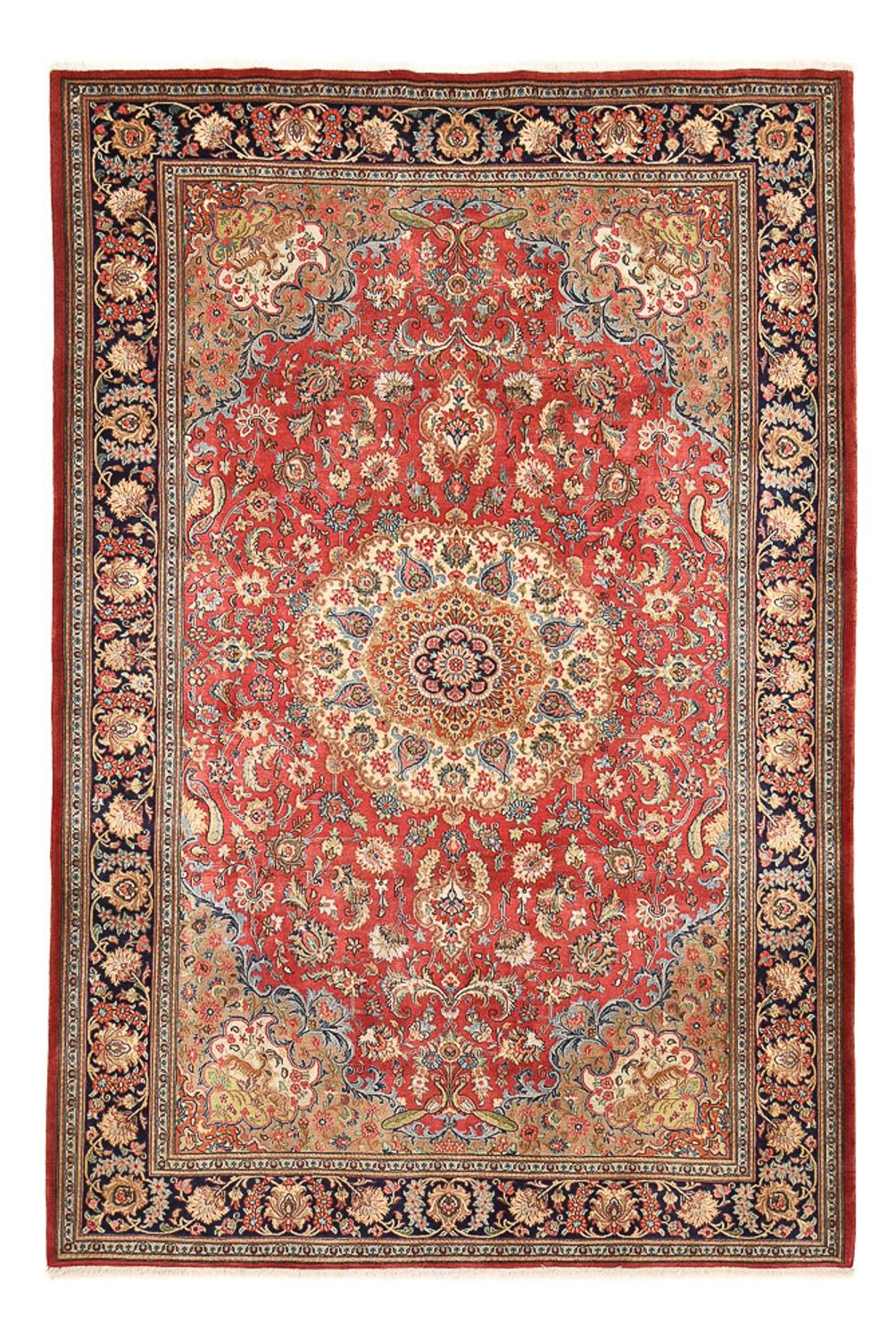 Alfombra persa - Ghom - 308 x 200 cm - rojo