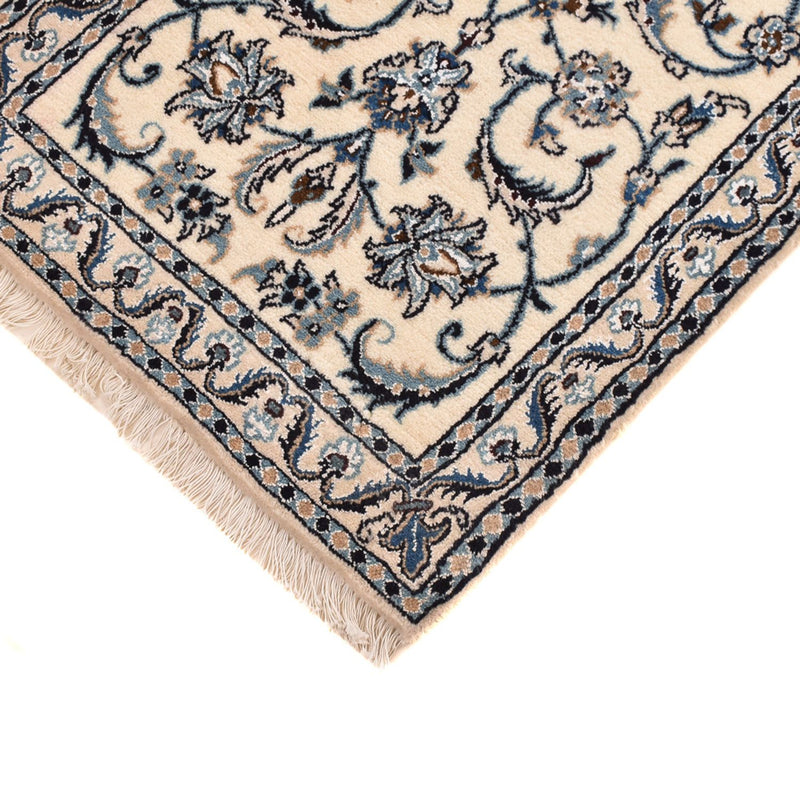 Alfombra de pasillo Alfombra Persa - Nain - Real - 195 x 59 cm - crema