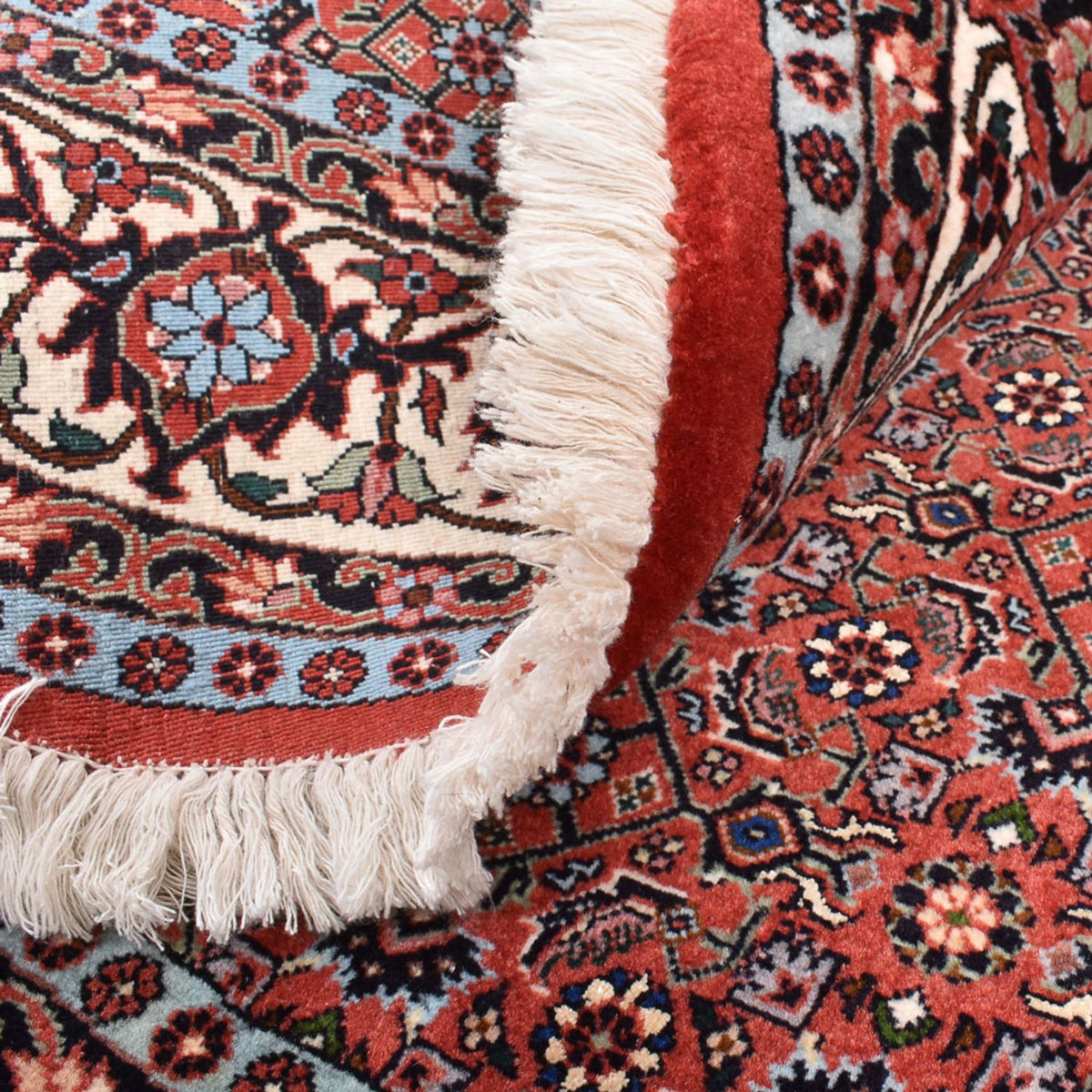 Alfombra persa - Bidjar redondo  - 155 x 155 cm - rojo claro