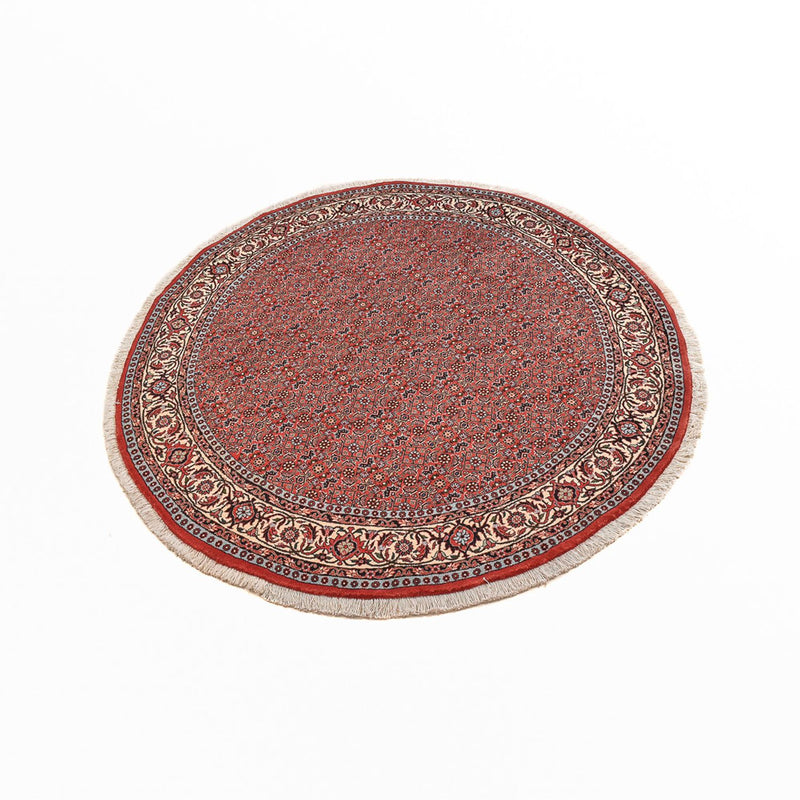 Alfombra persa - Bidjar redondo  - 155 x 155 cm - rojo claro