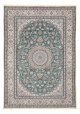 Alfombra Persa - Nain - Real - 353 x 242 cm - verde claro