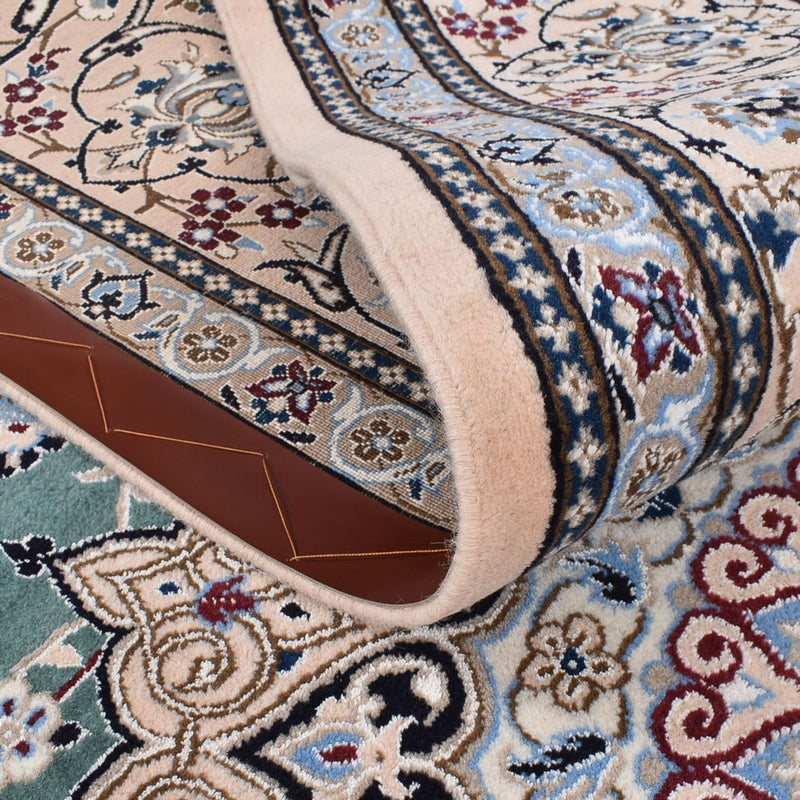 Alfombra Persa - Nain - Real - 353 x 242 cm - verde claro